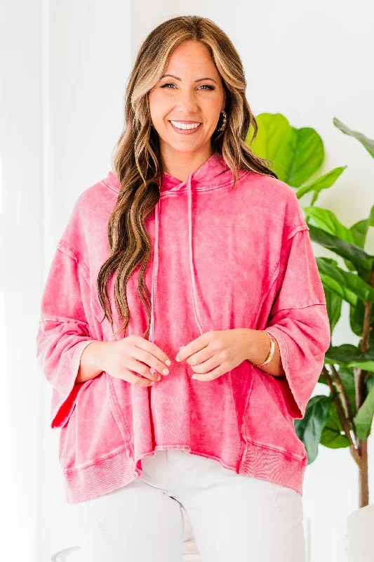 Joyful Journey Hoodie, Hot Pink