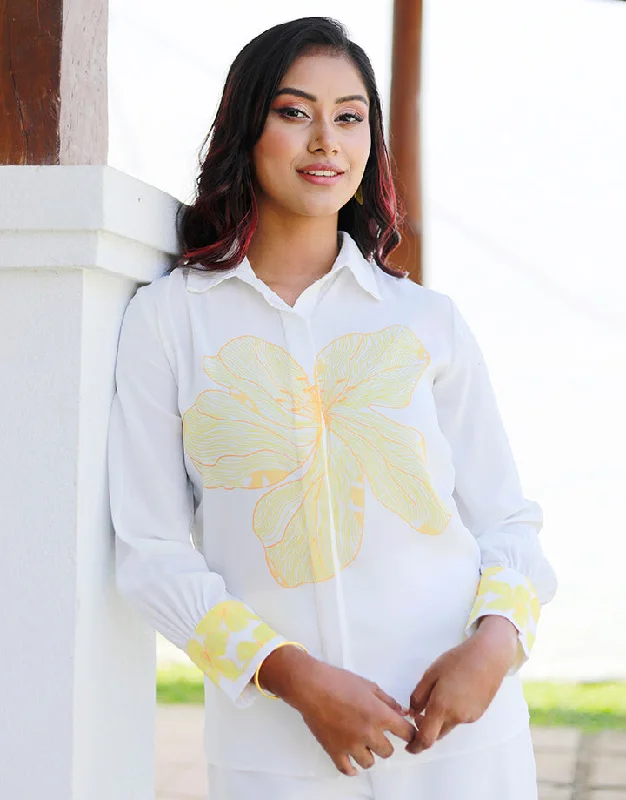 Long Sleeves Blouse with Placement Print