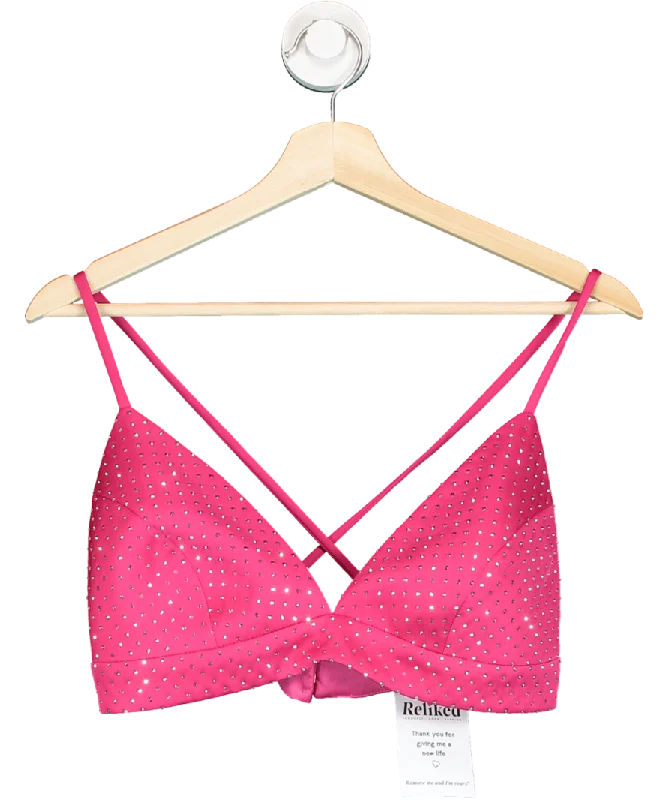 Nadine Merabi Kira Hot Pink Bra Top UK S/M