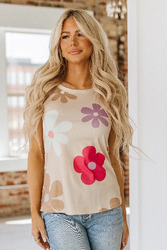 Pauline Flower Print Tank Top | S-XL