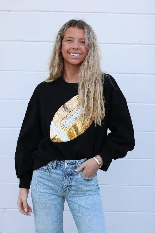 Queen of Sparkle Football Sweatshirt