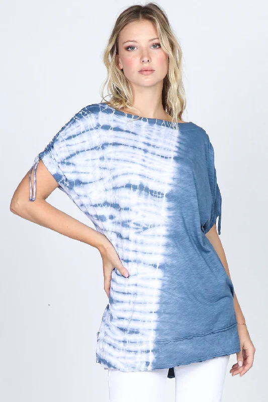 Asymmetrical Shibori Tie Dye Top