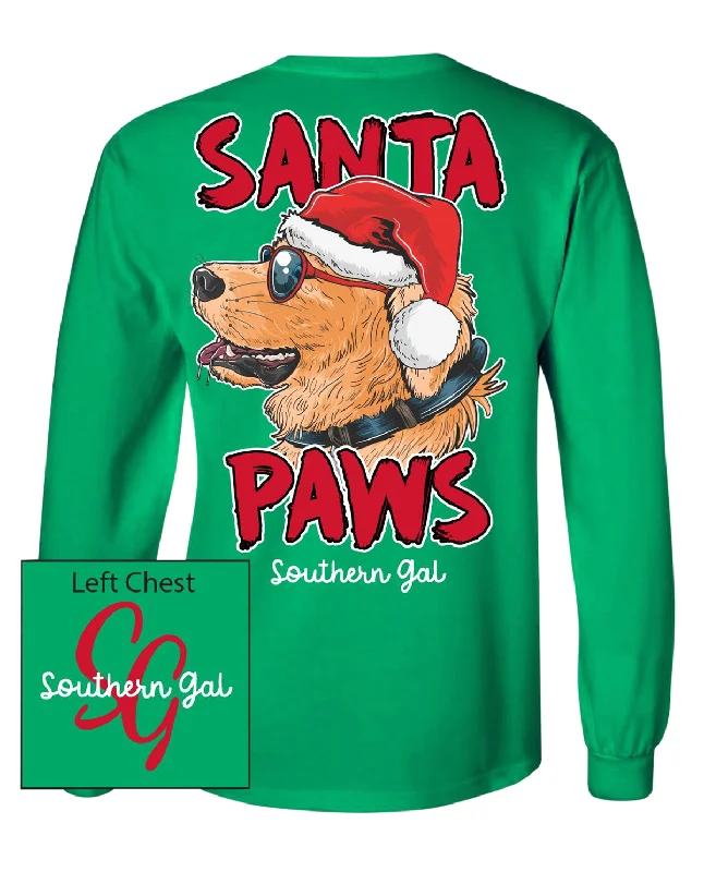 Southern Gal Santa Paws Long Sleeve Tee