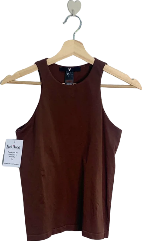 V by Very Brown Tank Top UK Size 16-20