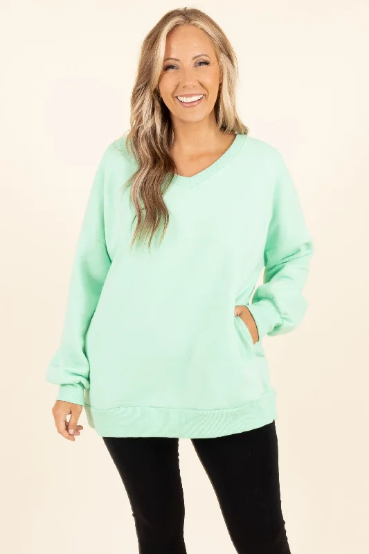 Very Special Sweatshirt, Green Mint