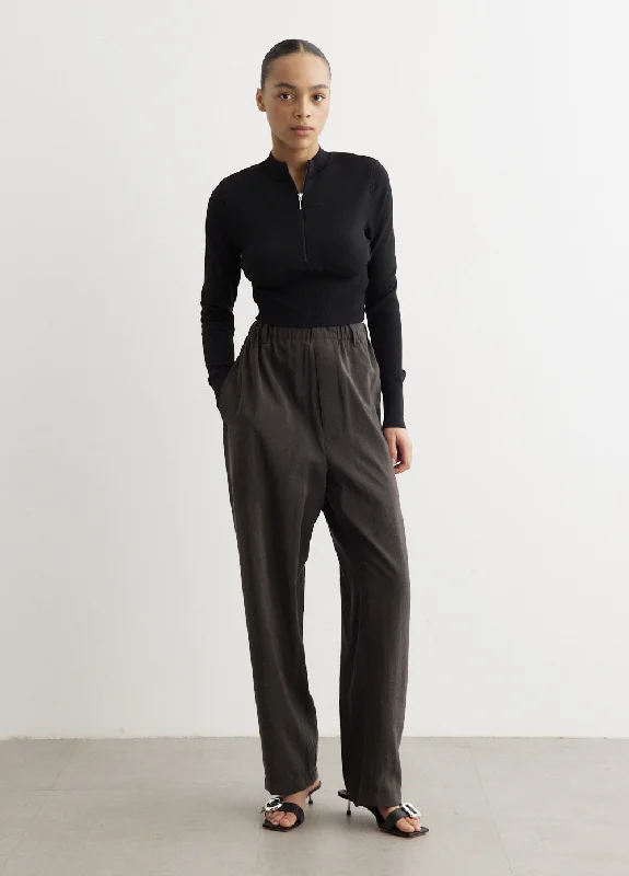 Long-Sleeve Cropped Jumper 1/2-Zip Top