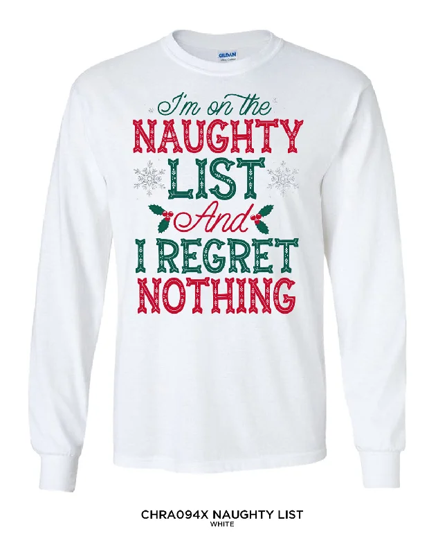 Women's Christmas Naughty List Long Sleeve Tee