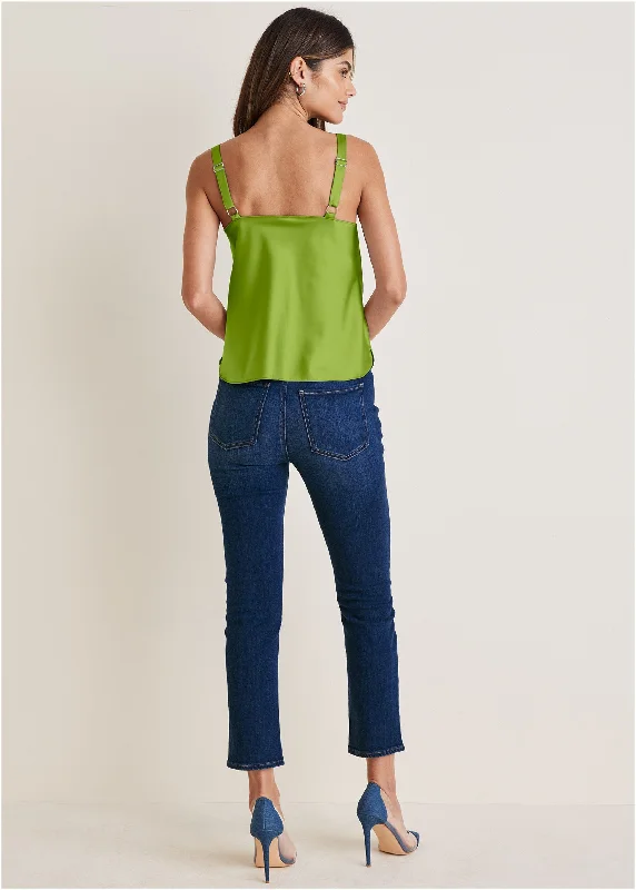 Cowl neck tank - Lime