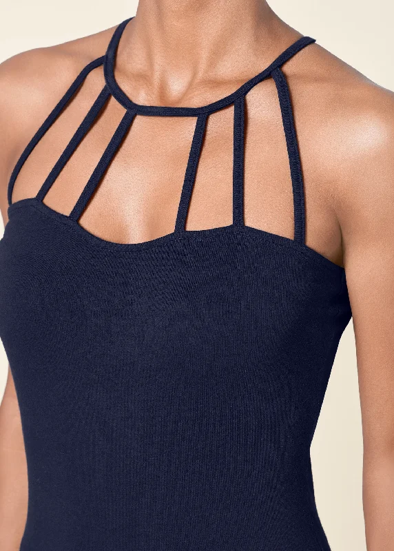 Strappy detail top - Navy