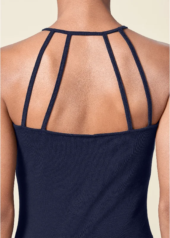 Strappy detail top - Navy